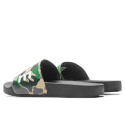 Abc Camo Slide Sandals- Green -Birkenstock Store A Bathing Ape Abc Camo Slide Sandals Green 001FWJ301010M GRN 06 29 23 Feature VR 4