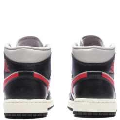 Air Jordan 1 Mid Women's - Black/Gym Red/College Grey -Birkenstock Store Air Jordan 1 Mid Women s Black Gym Red College Grey BQ6472 060 08 02 23 Feature KN 6