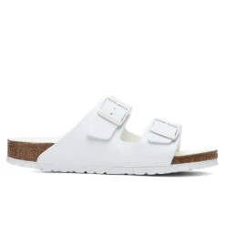 Birkenstock Wide Arizona Birko-Flor - White