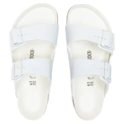 Birkenstock Wide Arizona Birko-Flor - White -Birkenstock Store Birkenstock Arizona Birko Flor White 1019061 03 22 2021 01 5