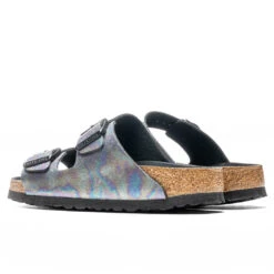 Birkenstock Women's Narrow Vegan Arizona Birko-Flor - Iridescent/Black 9 Birkenstock Women's Narrow Vegan Arizona Birko-Flor - Iridescent/Black -Birkenstock Store Birkenstock Narrow Arizona Birko Flor Iridescent Black 1021251 07 02 22 Feature JORDAN 5