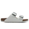 Birkenstock Narrow Arizona Birko-Flor - White -Birkenstock Store Birkenstock Narrow Arizona Birko Flor White 0552683 03 09 22 Feature