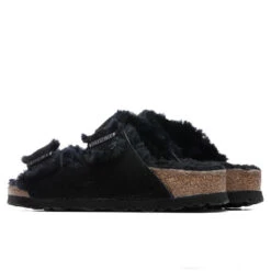 Birkenstock Women's Narrow Arizona Shearling - Black -Birkenstock Store Birkenstock Narrow Arizona Shearling Black 0752663 07 09 2021 01 2