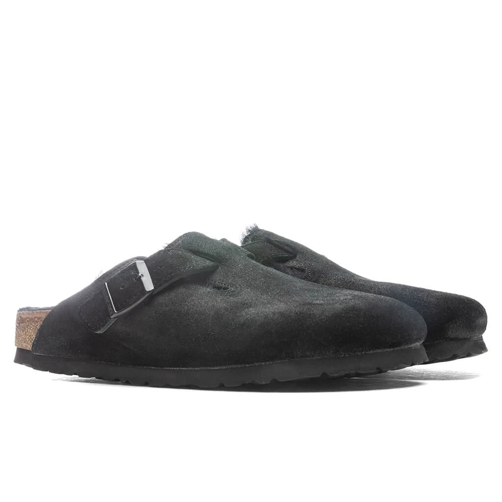 Birkenstock Narrow Boston Shearling - Black 5 Birkenstock Narrow Boston Shearling - Black - Image 3
