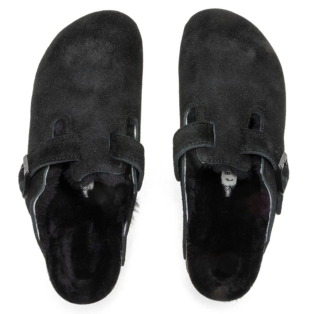 Birkenstock Narrow Boston Shearling - Black 4 Birkenstock Narrow Boston Shearling - Black - Image 2