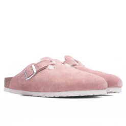 Birkenstock Narrow Boston Shearling - Pink Clay -Birkenstock Store Birkenstock Narrow Boston Shearling Pink Clay 1023292 10 24 22 Feature VR 3