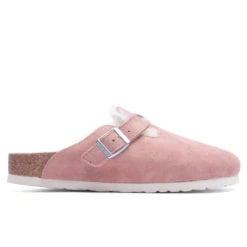 Birkenstock Narrow Boston Shearling - Pink Clay