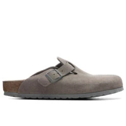 Birkenstock Women's Narrow Boston Soft Footbed - Stone Coin