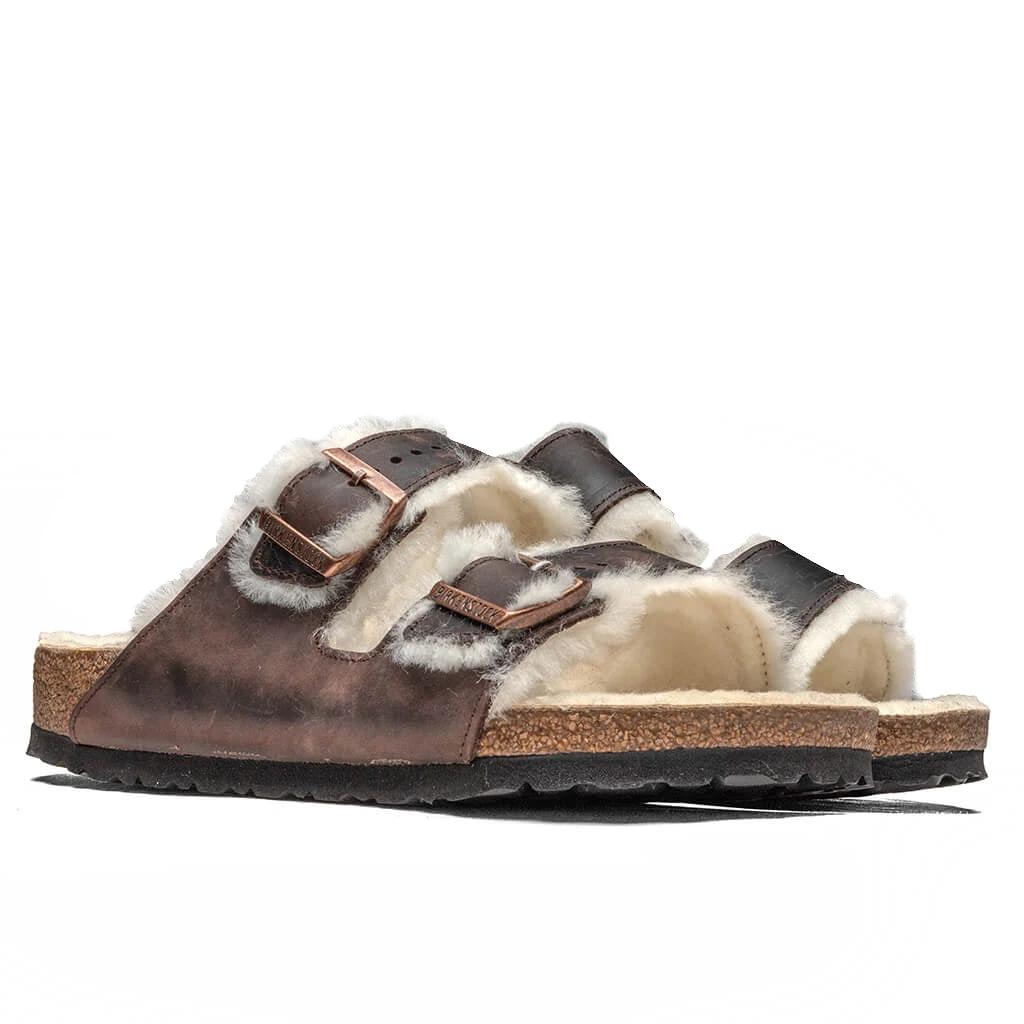 Birkenstock Wide Arizona Shearling - Habana Oil 4 Birkenstock Wide Arizona Shearling - Habana Oil - Image 2