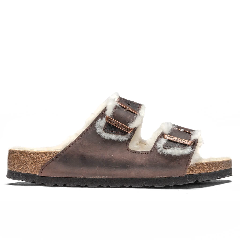 Birkenstock Wide Arizona Shearling - Habana Oil 3 Birkenstock Wide Arizona Shearling - Habana Oil