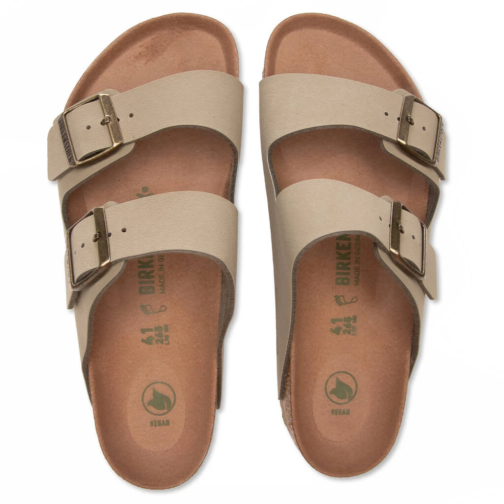 Birkenstock Wide Arizona Vegan Birkibuc - Khaki 4 Birkenstock Wide Arizona Vegan Birkibuc - Khaki - Image 2