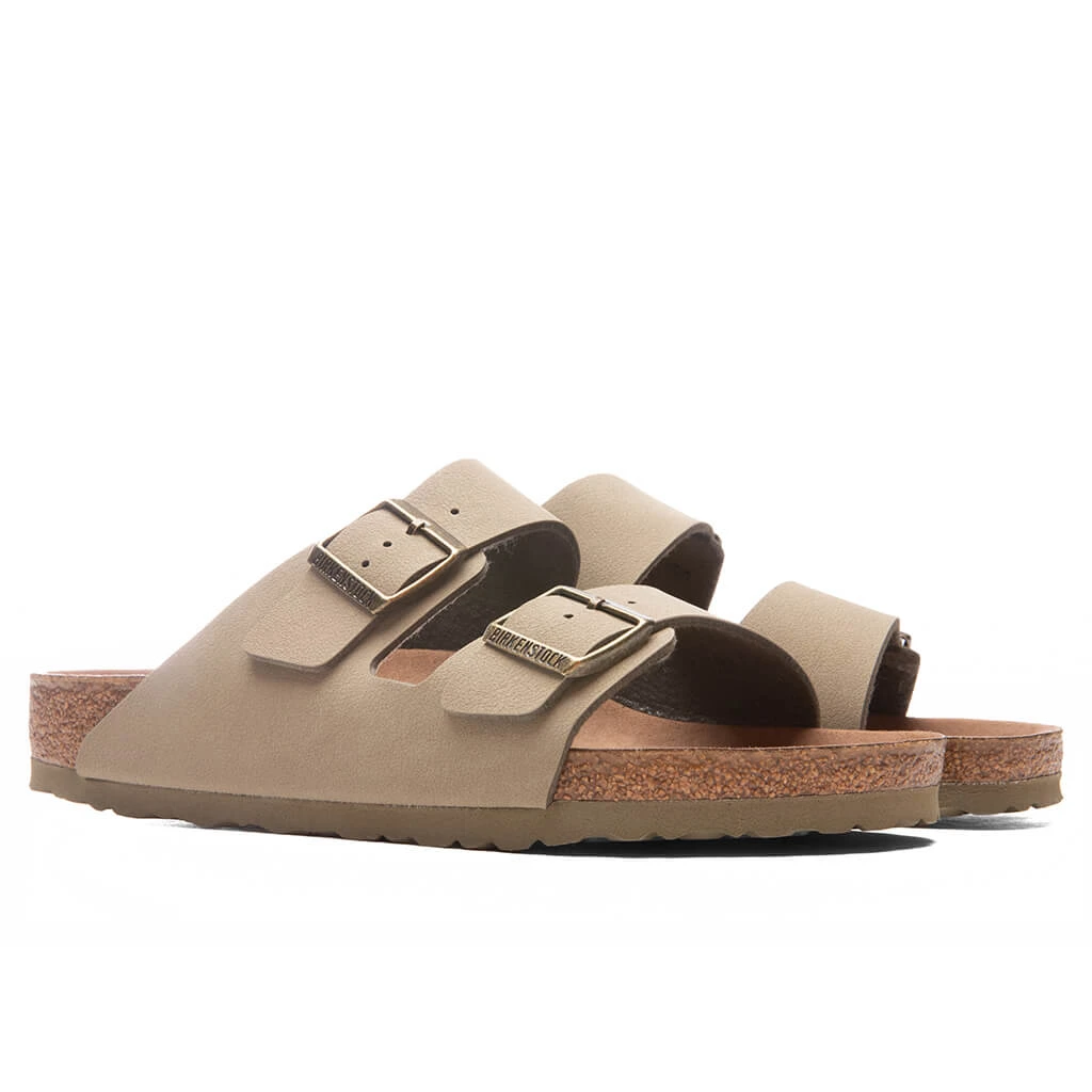 Birkenstock Wide Arizona Vegan Birkibuc - Khaki 5 Birkenstock Wide Arizona Vegan Birkibuc - Khaki - Image 3
