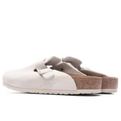Birkenstock Wide Boston - Antique White -Birkenstock Store Birkenstock Wide Boston Ant White SD R 1024731 02 02 23 Feature VR 4