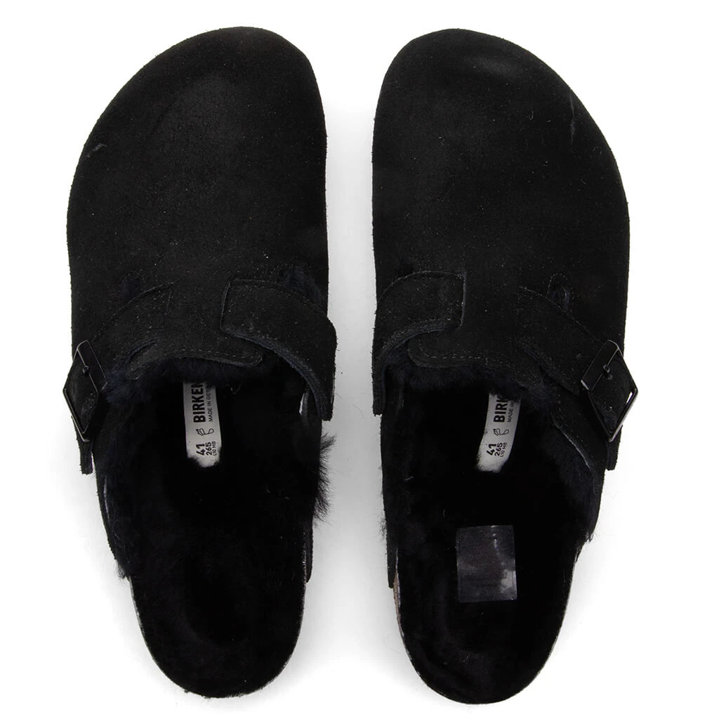 Birkenstock Wide Boston Shearling - Black 4 Birkenstock Wide Boston Shearling - Black - Image 2
