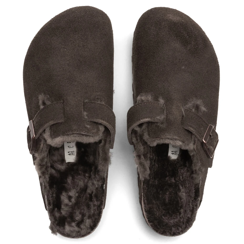 Birkenstock Wide Boston Shearling - Mocha 4 Birkenstock Wide Boston Shearling - Mocha - Image 2