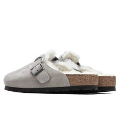 Birkenstock Wide Boston Shearling - Stone Coin -Birkenstock Store Birkenstock Wide Boston Shearling Stone Coin 1017650 07 09 2021 01 3