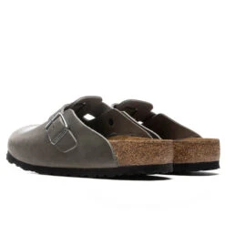 Birkenstock Wide Boston Soft Footbed - Iron -Birkenstock Store Birkenstock Wide Boston Soft Footbed Iron 1013255 10 16 2021 01 3