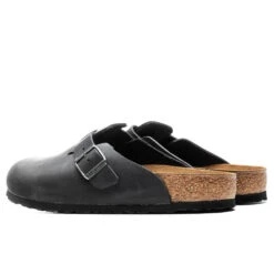 Birkenstock Wide Boston - Black Oil -Birkenstock Store Birkenstock Wide Boston Soft Footbed Suede Black 0660471 06 19 22 Feature JORDAN 11