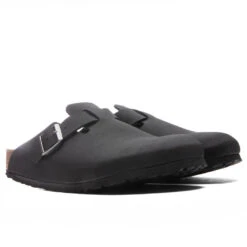 Birkenstock Wide Boston Vegan Birkibuc - Black -Birkenstock Store Birkenstock Wide Boston Vegan Birkibuc Black 1020550 02 13 2022 01 2