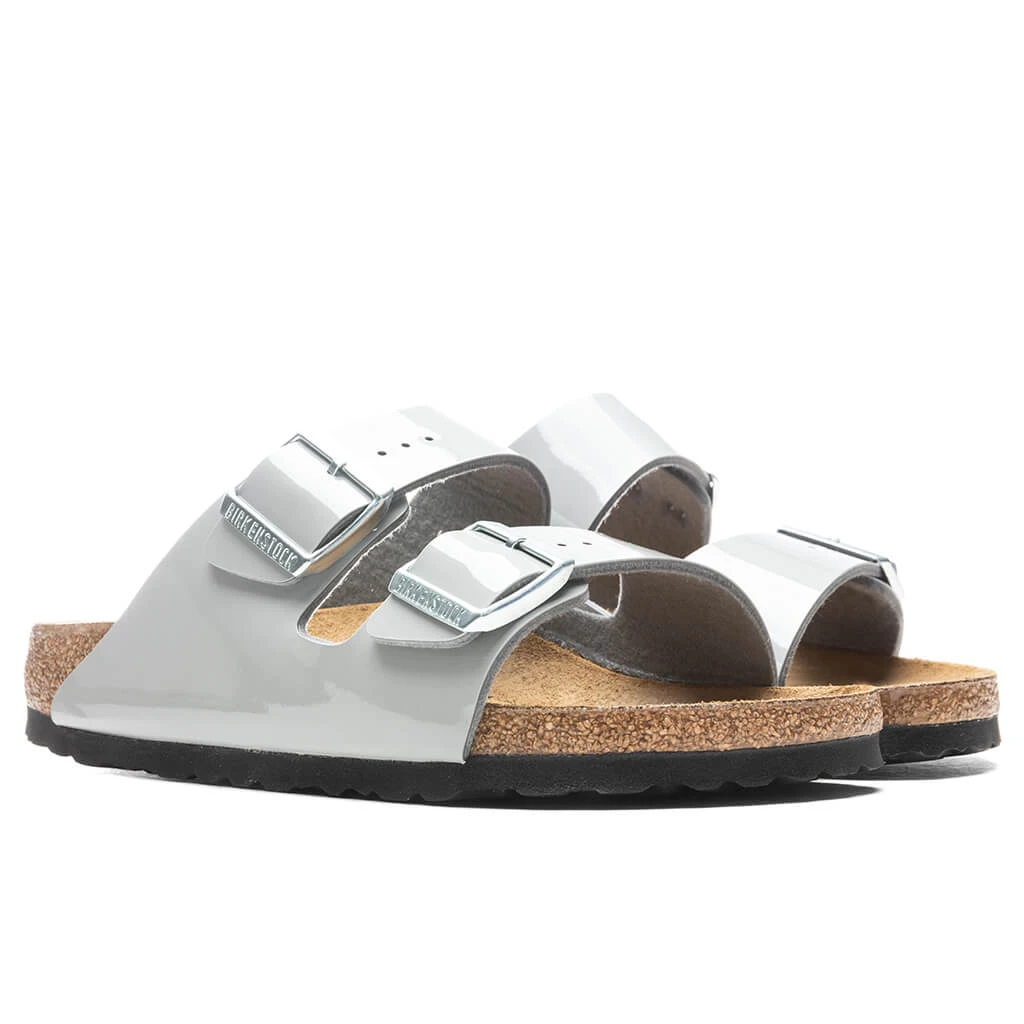 Birkenstock Women's Arizona Birko-Flor - Patent Alloy 5 Birkenstock Women's Arizona Birko-Flor - Patent Alloy - Image 3