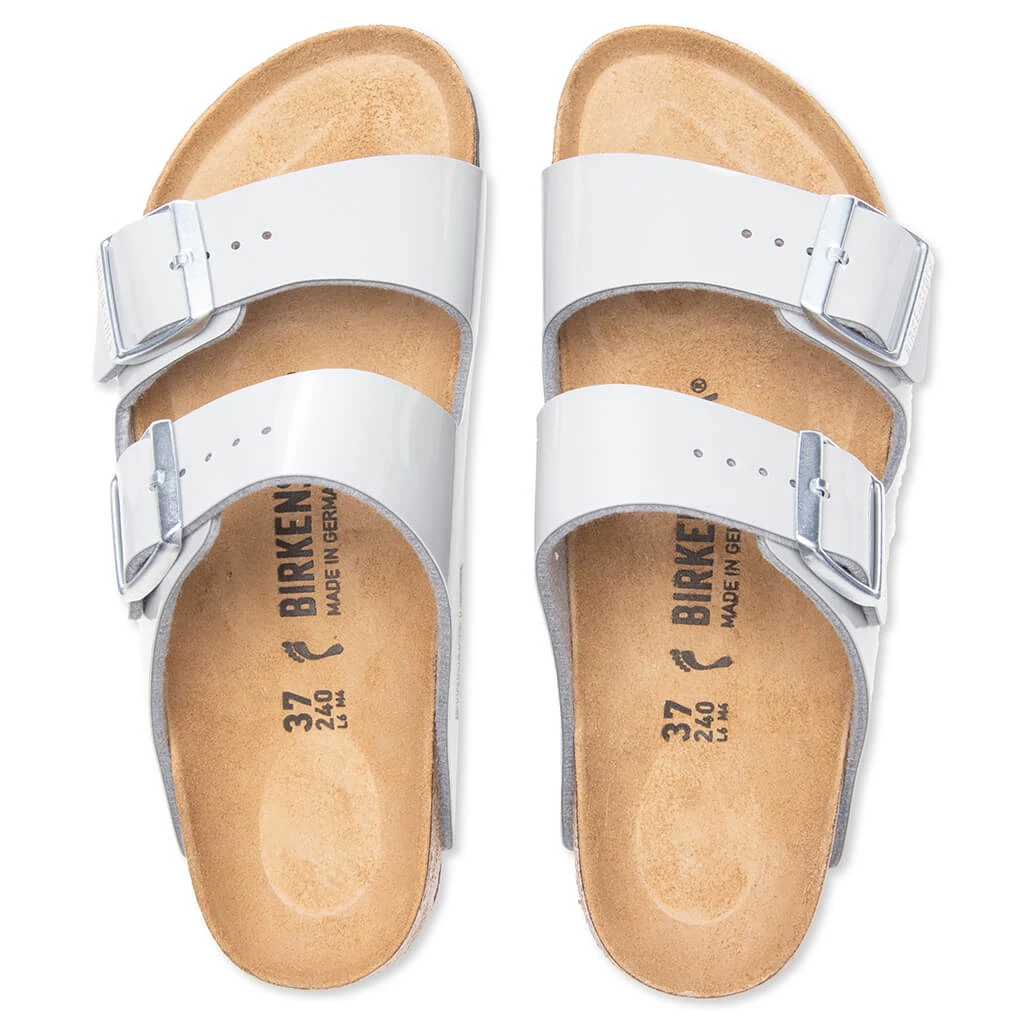 Birkenstock Women's Arizona Birko-Flor - Patent Alloy 4 Birkenstock Women's Arizona Birko-Flor - Patent Alloy - Image 2