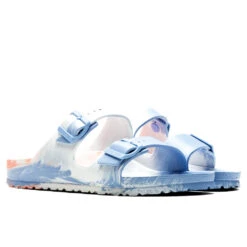 Birkenstock Women's Narrow Arizona Essentials Eva - Multi Coral Peach -Birkenstock Store Birkenstock Women s Narrow Arizona Essentials Eva Multi Coral Peach 1022447 05 08 22 Feature 4