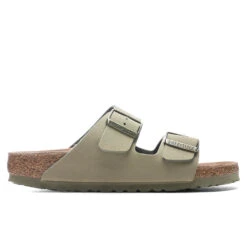 Birkenstock Women's Narrow Arizona Vegan Birkibuc - Khaki