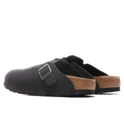 Birkenstock Women's Narrow Boston Vegan Birkibuc - Black -Birkenstock Store Birkenstock Women s Narrow Boston Vegan Birkibuc Black 1020497 02 11 2022 01 4