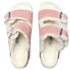 Birkenstock Women's Wide Arizona Shearling - Pink Clay 9 Birkenstock Women's Wide Arizona Shearling - Pink Clay -Birkenstock Store Birkenstock Women s Wide Arizona Shearling Pink Clay 1023254 09 04 22 Feature JM 4