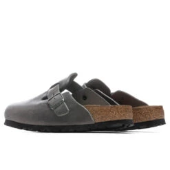 Birkenstock Women's Narrow Boston Soft Footbed - Iron 9 Birkenstock Women's Narrow Boston Soft Footbed - Iron -Birkenstock Store Birkenstock Womens Boston Soft Footbed Iron 1013256 11 10 2021 01 3