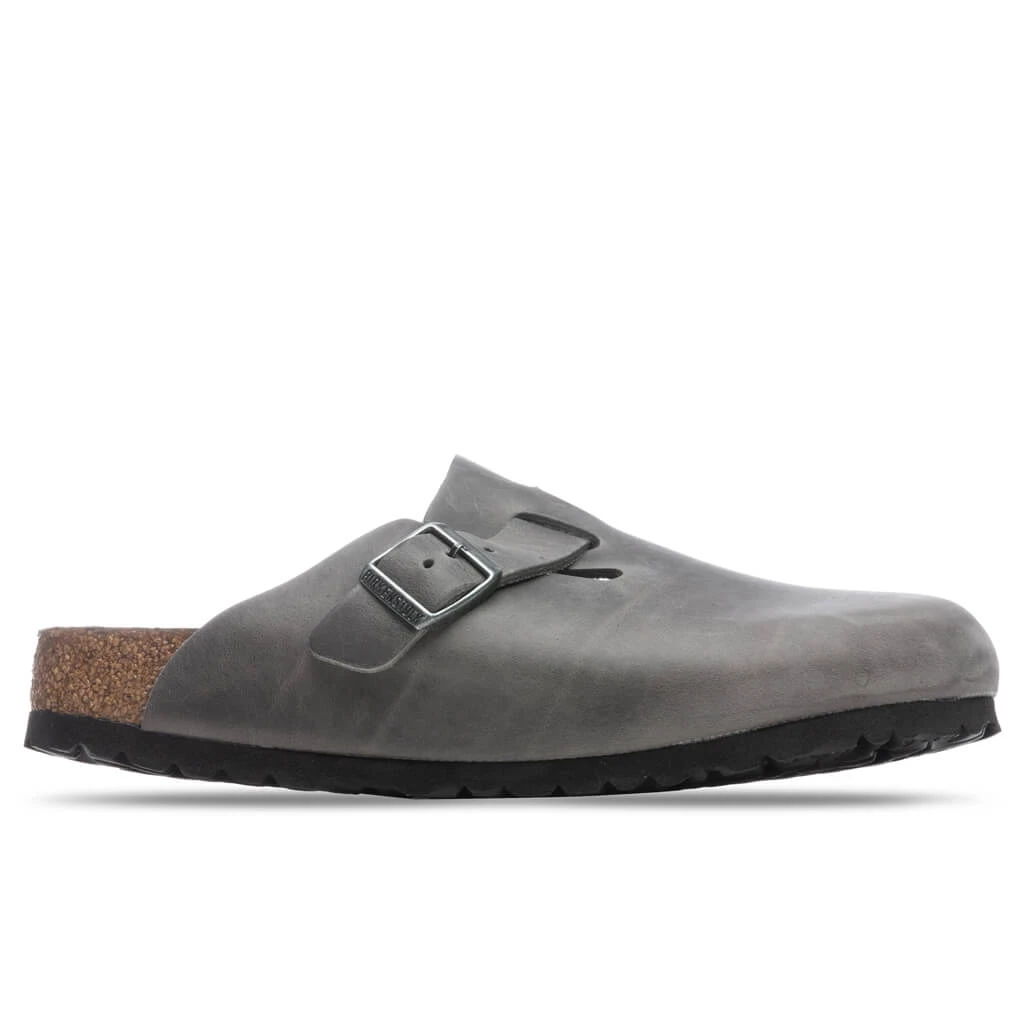 Birkenstock Women's Narrow Boston Soft Footbed - Iron 3 Birkenstock Women's Narrow Boston Soft Footbed - Iron