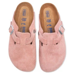 Birkenstock Women's Narrow Boston Soft Footbed - Pink Clay -Birkenstock Store Birkenstock Womens Narrow Boston Soft Footbed Pink Clay 1023263 11 04 22 S NF Feature 4