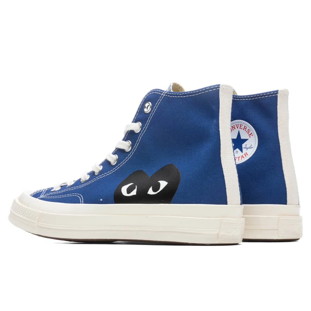Converse X Comme Des Garcons PLAY All Star Chuck '70 Hi - Blue 5 Converse X Comme Des Garcons PLAY All Star Chuck '70 Hi - Blue - Image 3