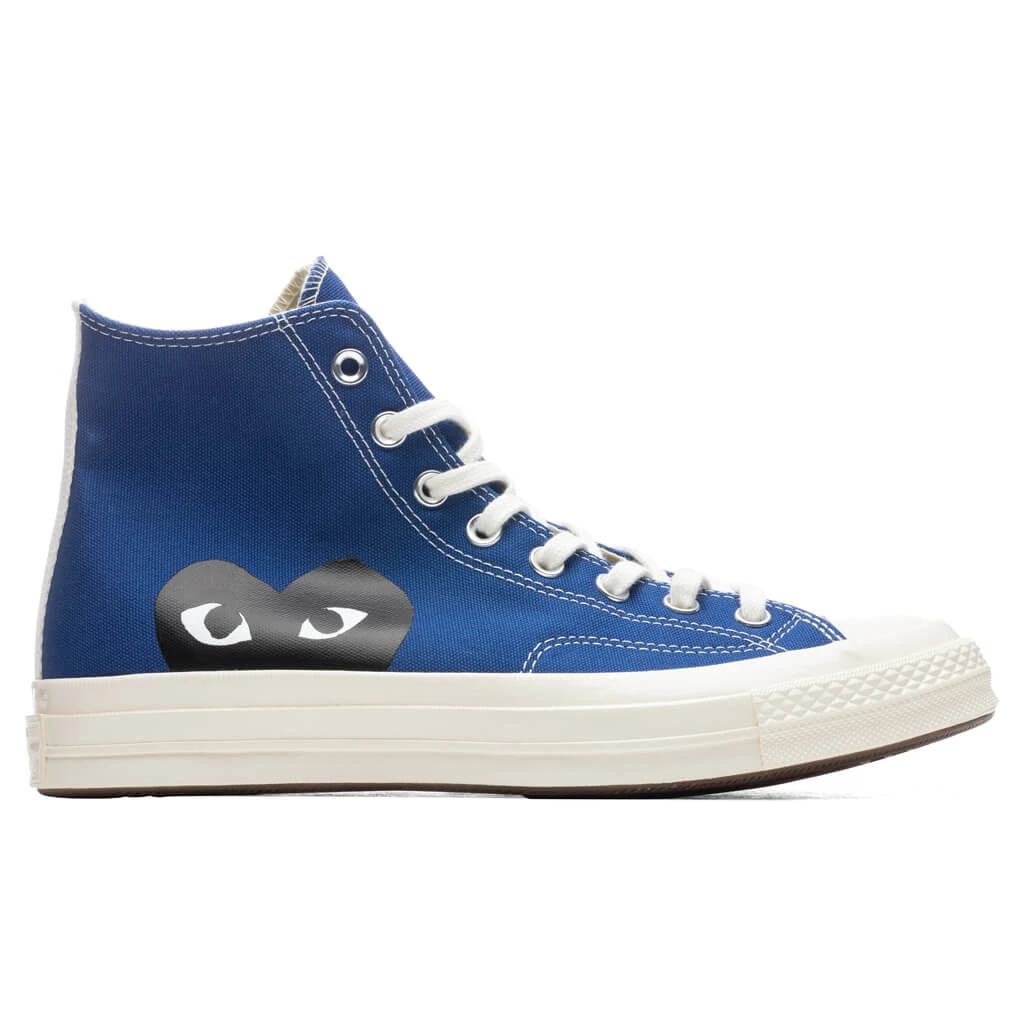 Converse X Comme Des Garcons PLAY All Star Chuck '70 Hi - Blue 3 Converse X Comme Des Garcons PLAY All Star Chuck '70 Hi - Blue