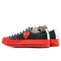 Converse X Comme Des Garcons PLAY All Star Chuck '70 Ox Red Sole - Black 8 Converse X Comme Des Garcons PLAY All Star Chuck '70 Ox Red Sole - Black -Birkenstock Store Converse x Comme Des Garcons PLAY All Star Chuck 70 Ox Red Sole Black A01795C 06 02 22 Feature JORDAN 3