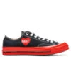 Converse X Comme Des Garcons PLAY All Star Chuck '70 Ox Red Sole - Black -Birkenstock Store Converse x Comme Des Garcons PLAY All Star Chuck 70 Ox Red Sole Black A01795C 06 02 22 Feature JORDAN VR