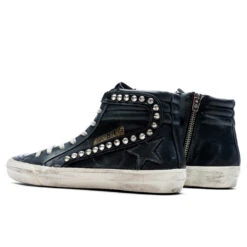 Golden Goose Women's Slide Classic - Black -Birkenstock Store Golden Goose Slide Upper Studs Black GWF00115.F000323.90100 09 15 23 Feature KN 5