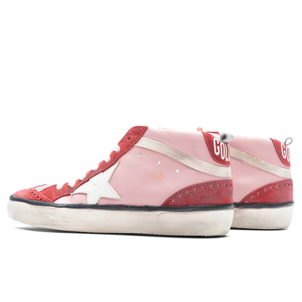 Golden Goose Women's Mid Star Toe Star And Spur - Antique Pink/Red/White 5 Golden Goose Women's Mid Star Toe Star And Spur - Antique Pink/Red/White - Image 3