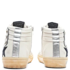 Golden Goose Women's Slide Leather Star - Beige/Black/Silver -Birkenstock Store Golden Goose Sneakers Slide Leather Star Beige Black Silver GWF00488.F004128.15425 09 15 23 Feature KN 6