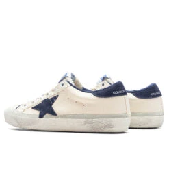 Golden Goose Women's Super Star Suede Star - Cream/Blue -Birkenstock Store Golden Goose Sneakers Super Star Suede Star Cream Blue GWF00484.F004103.15423 09 15 23 Feature KN 5