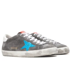Golden Goose Super-Star Sneakers - Grey/Turquoise 7 Golden Goose Super-Star Sneakers - Grey/Turquoise -Birkenstock Store Golden Goose Sneakers Superstar Grey Turquoise GMF00101.F000339.60253 12 12 2020 01 2