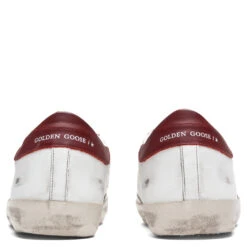 Golden Goose Super-Star Sneakers - White/Cappuccino/Bordeaux -Birkenstock Store Golden Goose Superstar Leather Upper and Heel Suede Star White Cappuccino Bordeaux GMF00101.F000365.10288 10 28 2020 01 4