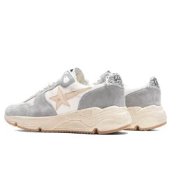 Golden Goose Women's Leather Star Running Sole - Silver/White/Cream -Birkenstock Store Golden Goose Women s Leather Star Running Sole Silver White Cream GWF00126.F004174.60405 09 15 23 Feature KN 5