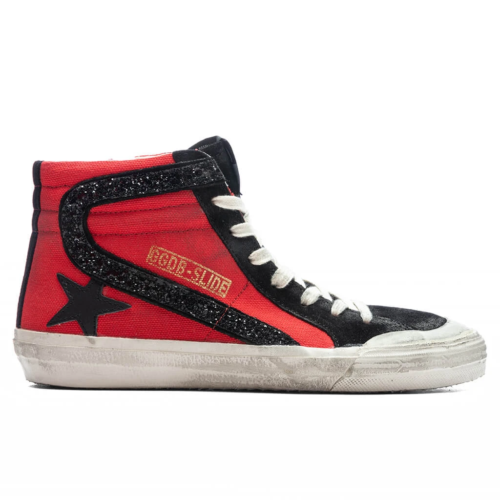 Golden Goose Women's Leather Star Slide Penstar - Red/Black 3 Golden Goose Women's Leather Star Slide Penstar - Red/Black