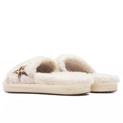 Golden Goose Women's Shearling Poolstar - Beige/Brown Black Leo -Birkenstock Store Golden Goose Women s Shearling Poolstar Beige Brown Black Leo GWF00200.F003469.15386 10 08 22 Feature JM 3