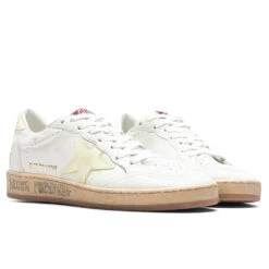 Golden Goose Women's Sneakers Leather Nappa Ball Star - Clear Yellow/White -Birkenstock Store Golden Goose Women s Sneakers Leather Nappa Ball Star Clear Yellow White GWF00117.F004151.11388 09 15 23 Feature KN 4