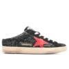 Golden Goose Women's Sneakers Leather Sabot Super Star - Black/Coral Red -Birkenstock Store Golden Goose Women s Sneakers Leather Sabot Super Star Black Coral Red 09 15 23 Feature KN
