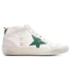 Golden Goose Women's Sneakers Nappa Suede Mid Star - Cream/Milky/Green -Birkenstock Store Golden Goose Women s Sneakers Nappa Suede Mis Star Cream Milky Green GWF00122.F004133.15426 09 15 23 Feature KN