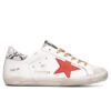 Golden Goose Women's Super-Star Sneakers - Ice White/Red Rock -Birkenstock Store Golden Goose Women s Super Star Ice White Red Rock GWF00101.F000109.80210 02 27 2021 01