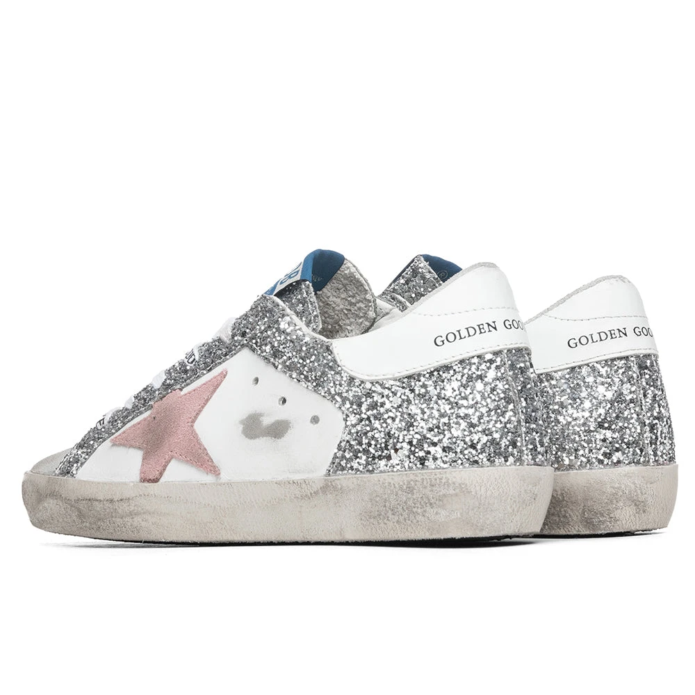 Golden Goose Women's Super-Star Sneakers - Ice White/Silver Pink 5 Golden Goose Women's Super-Star Sneakers - Ice White/Silver Pink - Image 3